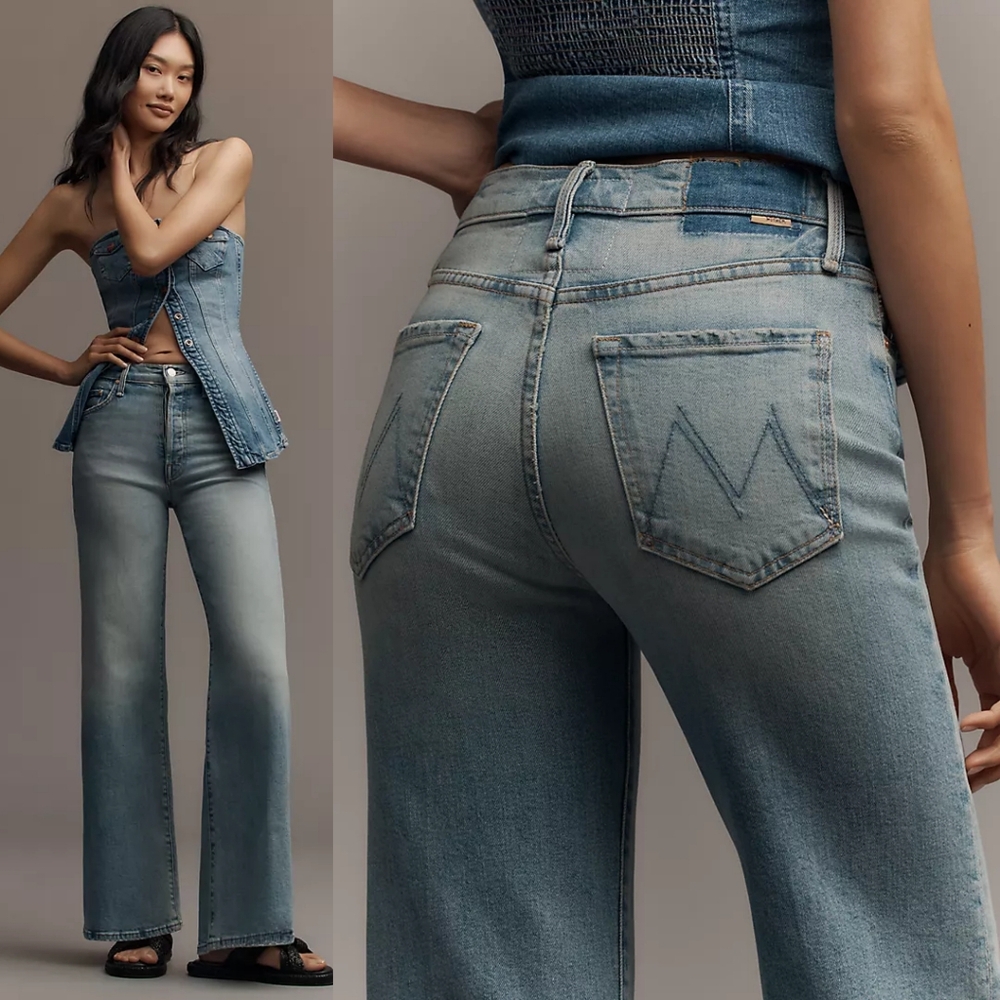 NWT Mother Denim The Tomcat Roller Jean 27 Petite Lil I Confess Jeans Wide Leg - Picture 7 of 16